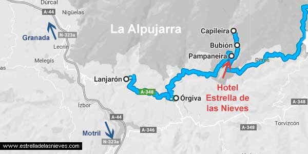 Mapa de La Alpujarra